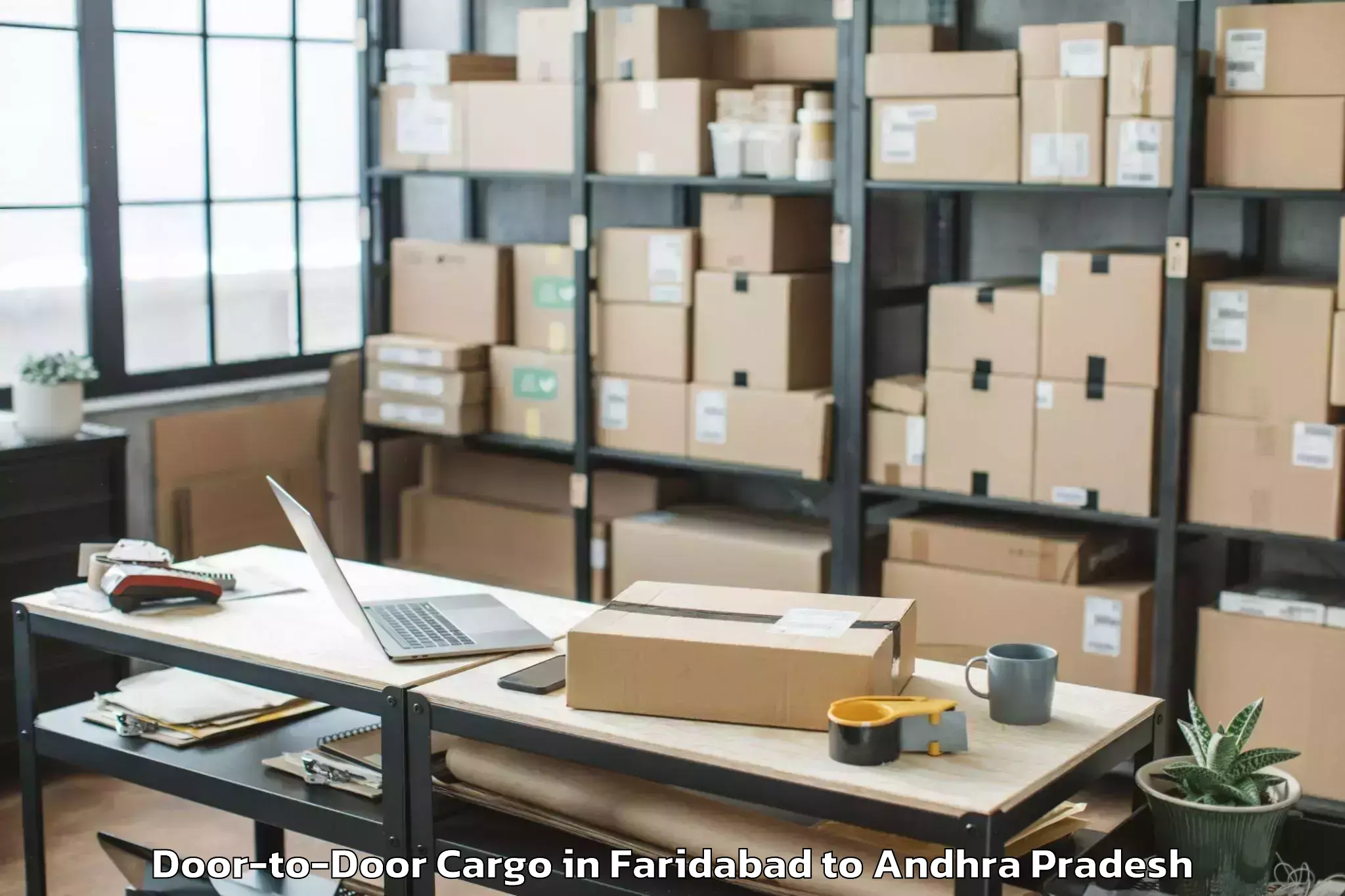 Expert Faridabad to Pedaparupudi Door To Door Cargo